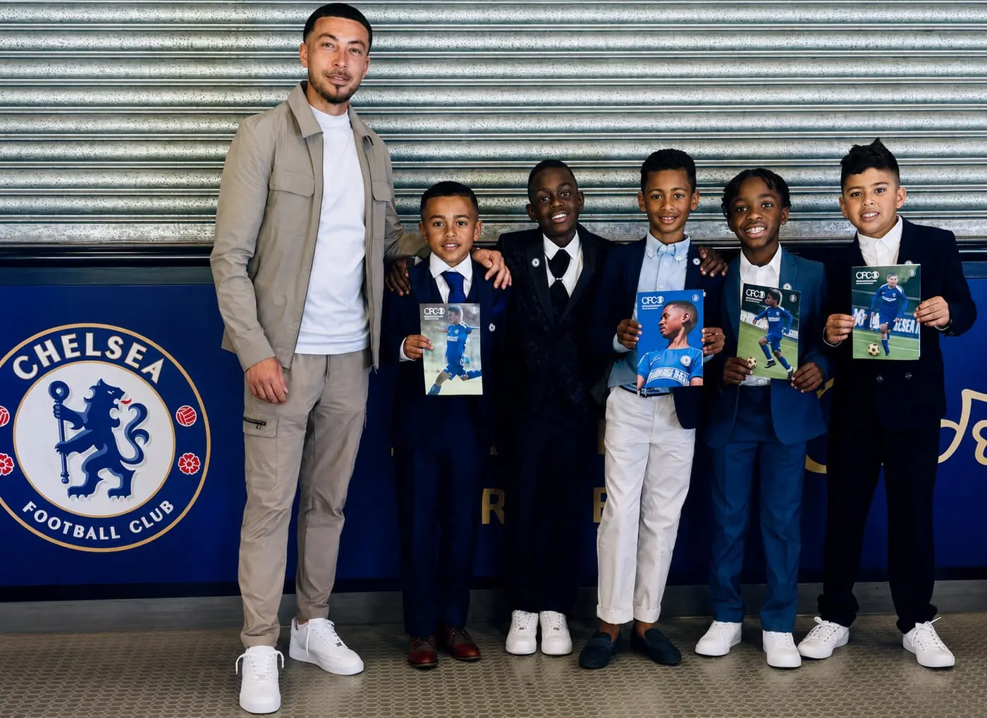 J-Stars players on a visit to a professional club